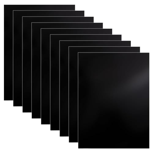 BENECREAT 10 Sheets Black Laser Engraving Testing Paper A4 28x21cm Double Sides Laser Marking Paper for Fiber Laser Marking and Engraving Laser Cutting Marking Machine