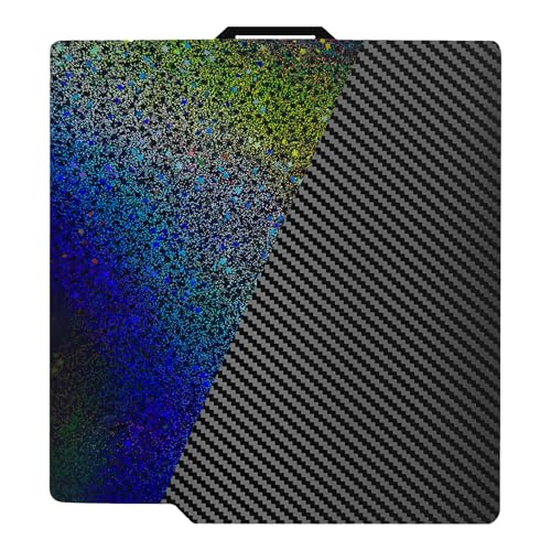 IdeaFormer 257x257mm Bambu Labs Build Plate Carbon Fiber PET+ Starry PEY Build Plate for Bambu Lab X1/P1P/P1S/X1C/A1 3D Printers, Plate Double Sides Spring Steel Flexible Platform
