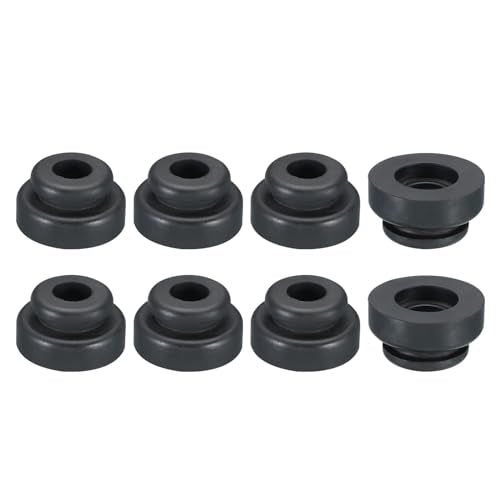 PATIKIL Refrigeration Compressor Rubber Mounting Feet, 8 Pack Foot Mount Anti Vibration Pad Replacement for Air Conditioner Refrigerator Electric Motor, Black