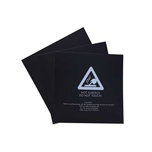 GLEAVI 3 Pcs 300x300mm 3d Printer Build Surface Aluminum Heatbed Plate with Random Adhesive Backing, Heated Bed Printing Plate for 3d Printer Heatbed Accessories