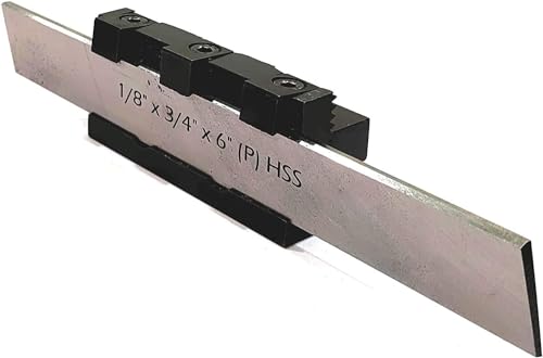 MachEl Adjustable Center Height Parting Cut Off Tool Holders for Metal Lathe Machines (Shank 10 mm, Blade 3/4" Wide) Shank 10 mm, Blade 3/4" Wide