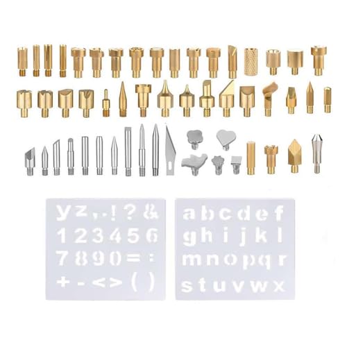 55PCS Wood Burning Accessories Wood Embossing Tips Carving Tool Kit Branding Engraving Bits Engraving Tools
