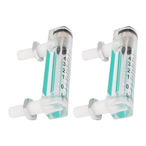 Acylic Flowmeter LZQ-1 Air Flow Rate Gauge 0-5LPM with Control Valve Pack of 2