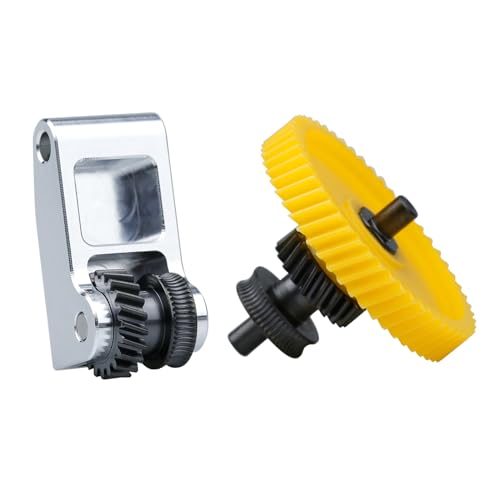 Upgrade Oblique Tooth Nano Coating Hardened Steel Extruder Gears with Aluminum Handle Compatible with Bambulab X1, X1 Carbon/Combo, P1P, P1S, P1S Combo 3D Printer Accessories