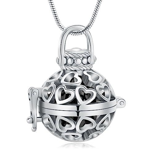 Lantern Urn Necklace for Ashes Lantern Hollow Flower Cremation Jewelry Stainless Heart Memorial Keepsakes Ash Pendant for Men Women Blue