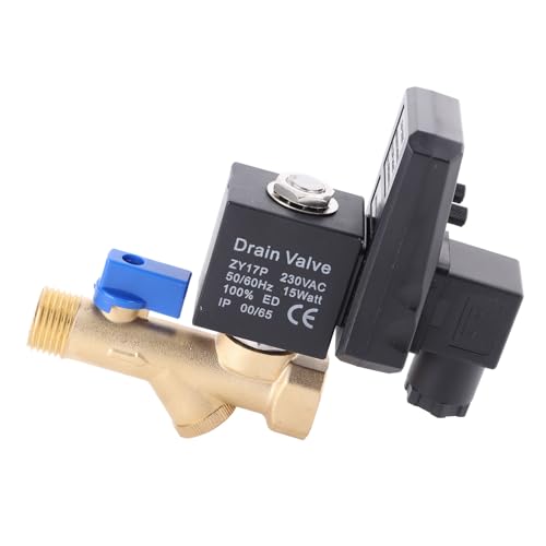 Condensate Drain Valve, DN15 Air Compressor Drain Valve for Air Compressors for Air Compressor Condensate Management (AC230V) AC230V