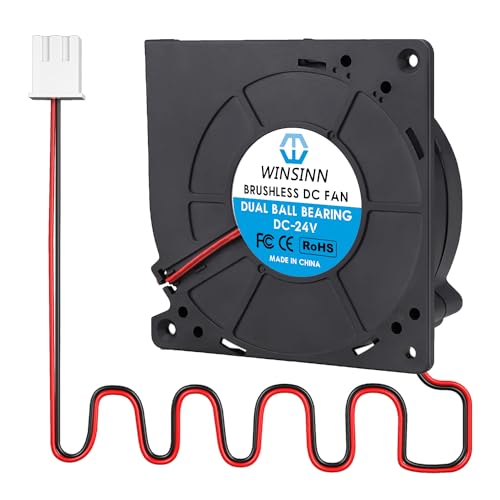 WINSINN DC 120mm Blower Fan 24V 12032 Dual Ball Bearing Brushless Cooling Turbine Turbo 120x32mm 2PIN