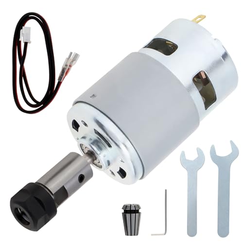 ChgImposs 775 Spindle Motor Kit Electrical DC Motor for CNC Router Machine with 5mm ER11 Collet Set, CNC Spindle Motor