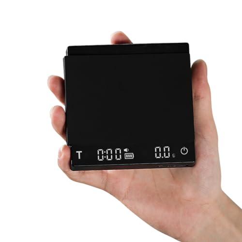 MHW-3BOMBER Mini Coffee Scale with Timer, 0.1g Precision Digital Espresso Scale, Rechargeable USB-C Coffee Scales for Pour Over & Espresso Brewing, Gravity Sensing, Black:ES6029B-OS 2.0 Mini