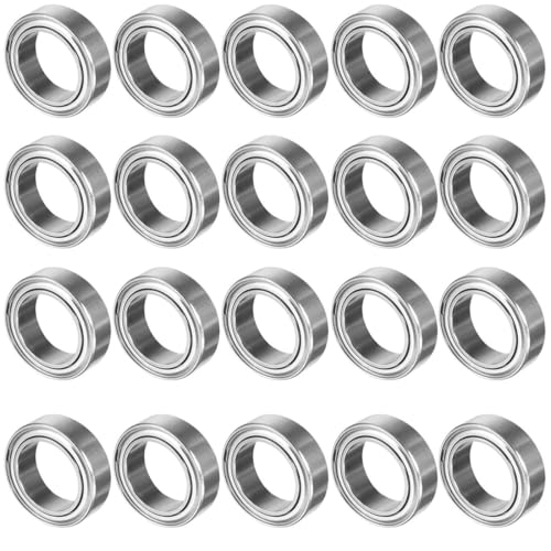 TOP-VIGOR 20Pcs MR128ZZ Deep Groove Ball Bearings - 8mm x 12mm x 3.5mm MR128ZZ（20Pcs)