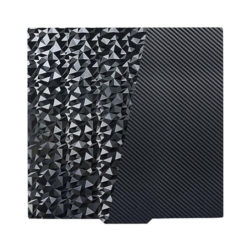 IdeaFormer PEO/PET Federstahl-Druckplatte 230×230 mm, doppelseitige flexible 3D-Druckplatte mit Rauten- und Kohlefasermuster, ohne Magnetunterlage für Anycubic Kobra 2 Serie und Artillery Genius 230x230mm PEO+PET No Magnetic Plate