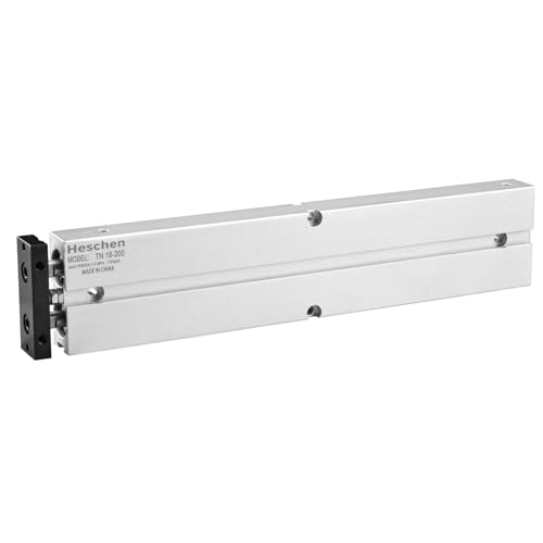 Heschen Pneumatic Air Cylinder, TN16-200(TDA16-200), Bore 16mm, Double-Rod Double-Acting Aluminum Pneumatic Air Cylinder, with Magnet (Stroke 200mm) Stroke 200mm
