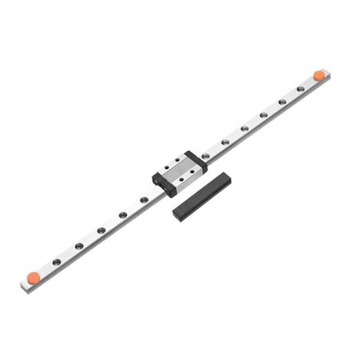 sourcing map MGN9 300mm Linear Guide Rail with MGN9C Sliding Carriage Block and Plastic Mini MGN12 Linear Guide for DIY 3D Printers and CNC Machine, Black
