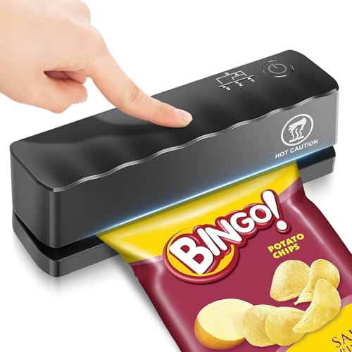 Mini Bag Sealer, Handheld Heat Sealer Machine, Portable Bag Resealer