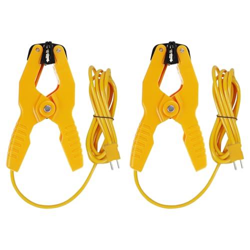 2 PCS Temperature Clamp HVAC K-Type Thermocouple Thermometer Lead Probe Pipe Clamp Multimeter Sensor Fieldpiece Jaw Clip Plumbing Clamp 2
