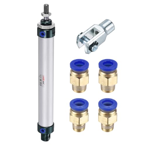 YOKIVE Pneumatic Air Cylinders, with Y Connectors and fitting Great for Automatic Equipment (25mm Bores 150mm Stroke)