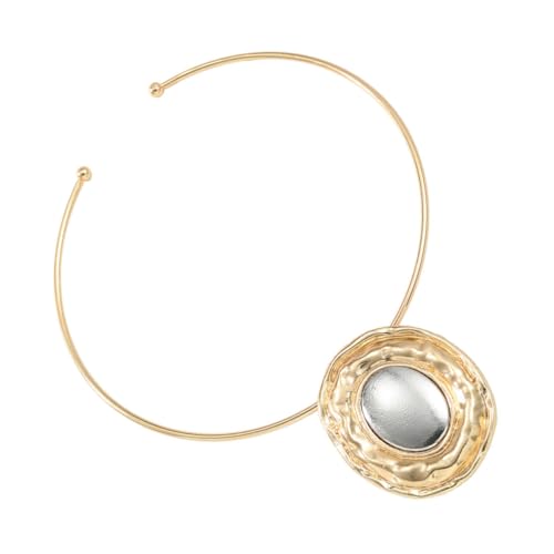 LIFKOME Exaggerated Alloy Necklace, Gold Vintage Style for Women and Girls