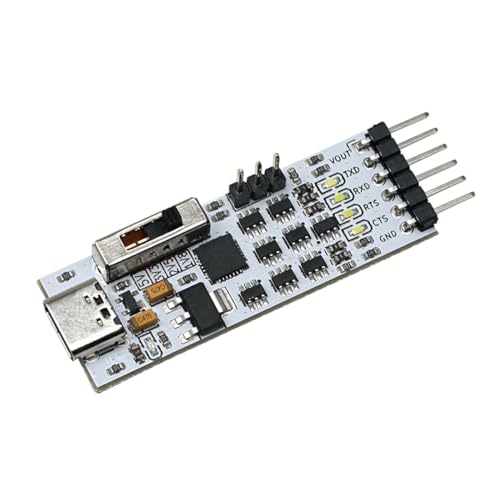 USB to TTL Serial Modules Multi Level Serial Converter Supports 5V/3.3V/2.5V/1.8V Quad Level Switching Optional Serial Master Chip FT232 CH340 CP2102 High Speed Stable USB to uart Module(TC,CP2102)