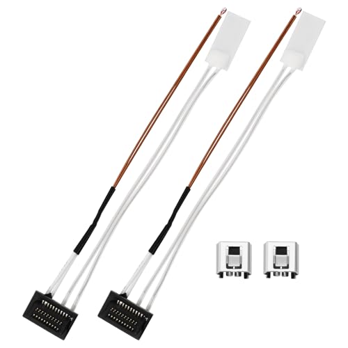 The Lord of the Tools 2 Sets 3D Printer Ceramic Heater Thermistor with Fixing Clip 24V 48W Heating Tube Compatible with Bambu Lab P1P P1S 9.5cm