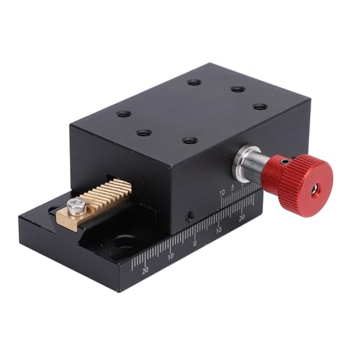 Adjustable Dovetail Slide Precision Linear Stage 40mm Travel Rack & Pinion X-Axis Manual Fine Adjustment Platform for CNC Machining Applications