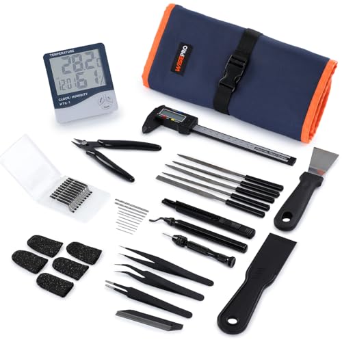 3D Printer Tool Kit, 52 PCS 3D Printing Tools Kit for Model Assembly, Removal, Finishing, Deburring, Craving, Drilling & Measuring Set 3D Print Accessories