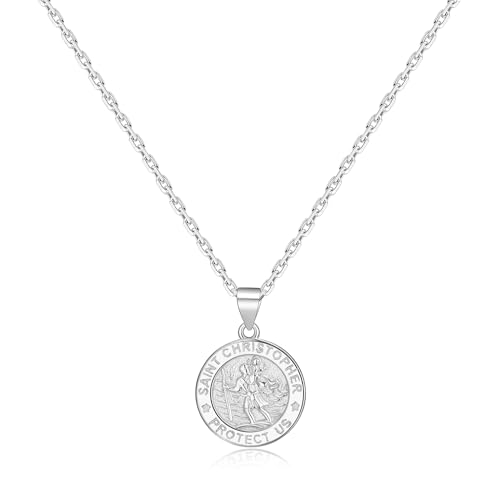 Philip Jones Sterling Silver St Christopher Necklace