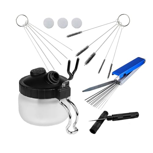 Cleaning Jar Filter Glass Jar Glass Cleaning Jar With Stand Cleaning Kit Cleaning Jar With Stand, Needle And Brush Accessories, Professional Cleaning Kit Tools
