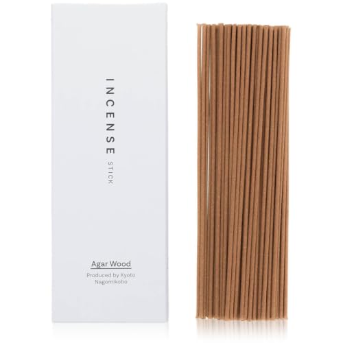 Kyoto Agarwood Incense Sticks - Japanese Temple Aroma, Ideal for Relaxation & Meditation, Approx. 60 Sticks (0.044 Pounds) - Premium Quality Incense for Spiritual & Home Use Nagomikobo