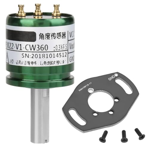 Rotatable Hall Angle Sensor, 0.088° High Resolution 0‑360 Degrees Hall Sensor Rotatable Potentiometer Angle Sensor Element 0‑5V Output Full Circle 12Bit