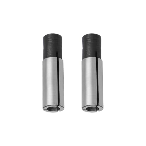 SG Store 2pcs 6.35mm to 4mm Carving Drill Bit CNC Chuck Adapter Reducing Sleeve Adapter Suitable for Carving Machine ER Chuck Spindle Motor