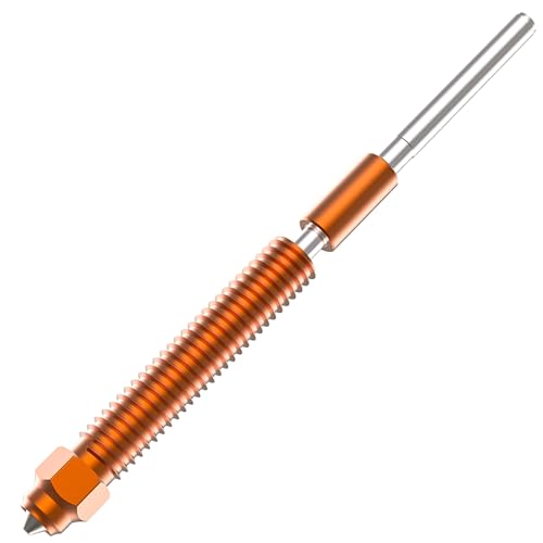Creality Unicorn Quick Swap Nozzle for K2 Plus, Hi, 3D Printer Accessories All-Metal Integrated Design Hardened Steel Tip Copper Titanium Alloy Throat Nozzle Kit for K2 Plus, Hi