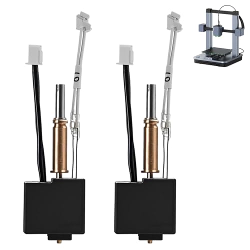 Hotend Kit for Cobra 3 Hotend with Without Heatsink, Hotend Replacement Mounting Print Head Extruder Accessories with Brass Nozzle 0.4 mm for Anycubic Kobra 3, Cobra 3 Combo 3D Printer Parts, Pack of
