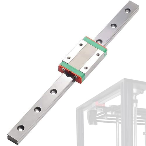 MGN12 Lineal Rail 100mm Miniature Linear Guide Rail + MGN12H Sliding Block - Linear Motion Rail Guide Slider Bearing for CNC and 3D Printers Linear guide rail 100mm + Sliding block