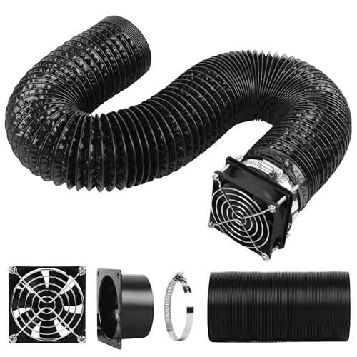 UniTak3D Smoke Exhaust Kit with Efficient Ventilation 4500RPM Fan and Pipe,Exhaust Smoke&Odors,Fan Fume Extraction Kit Exhaust Fan for Laser Engraver and 3D Printer Enclosure Tent Cover