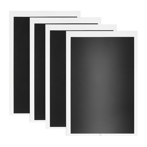 sourcing map 4 Pcs Laser Engraving Paper, 39 x 27cm Laser Marking Paper, Black Laser Paper Blank for Metal, Ceramics, Glass, Fiber Laser Marking