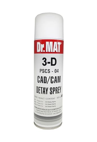 3D DETAY(DETAIL) SPREY PSCS – 04 500 mL, – Professional 3D Scanner Spray for Reflective & Transparent Parts | 1-2µm High-Precision Matte Coating | Compatible with All Laser & Optical Scanners