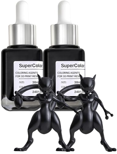 SuperColor 10x Concentrated Pigments for Epoxy & 3D Printer Resin (Black) Deep Black