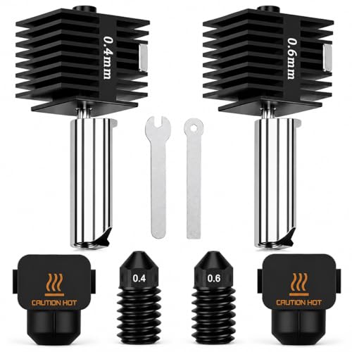 2PCS 0.4mm+0.6mm Hotend Nozzle Kit for Bambu Lab A2L/A1/A1 Mini 0.4/0.6mm