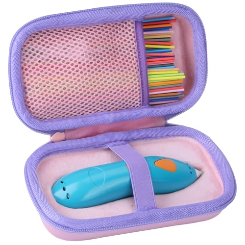 Protective Case for 3Doodler Start + Essentials 3D Pen Set Pink+purple