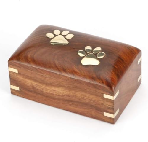 Rosewood Cremation Box Pet Urn Peaceful Pet Memorial Keepsake Urn for Ashes
