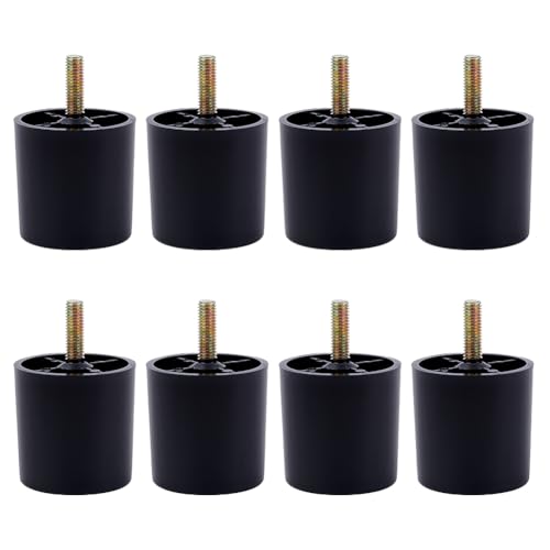 WEBEEDY 8 PCS Laser Engraving Machine Riser Black Circle Laser Engraver Raisers 50mm Risers for B1 Laser Cutter and Engraver Machine 25mm/1 Inch M8 Screw Risers,Laser Engraver Accessories
