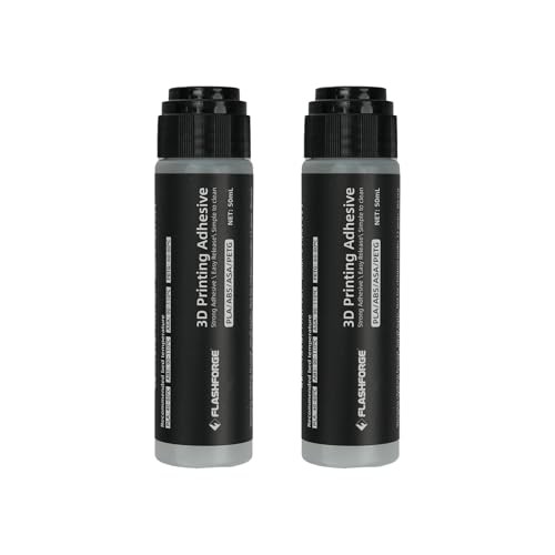 FLASHFORGE 3D Printing Adhesive Glue for Hot Bed Warping Reducing,3D Printer Glue Sticks for PLA/ABS/PETG/ASA,2-Pack Bundle (50mL/Pack)