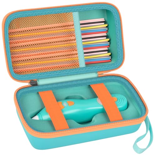 ANKHOH Case Compatible with 3Doodler Start+ Essentials (2025) for 3D Pen Set for Kids, Storage Organizer Holder for Printing Filament Refill and Micro-USB Charger (Box Only) (Green) Green