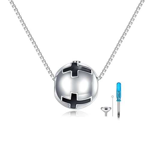 Cross Urn Necklace for Ashes 925 Sterling Silver Urn Necklace Women Cross Necklace for Ashes Keepsake Pendant for Ashes