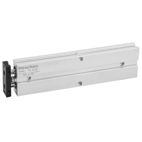 Heschen Double-Acting Pneumatic Air Cylinder, TN10-200, Bore 10mm, Double-Rod Aluminum, with Magnet,for The Automatic Equipment (Stroke:200mm) Stroke:200mm