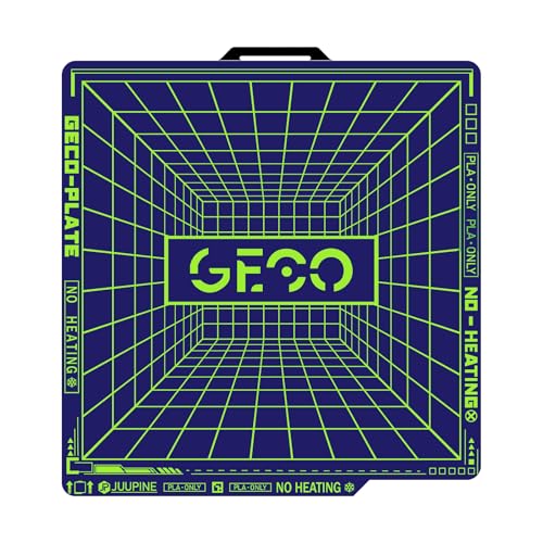 Upgraded Supertack PLA Plate (No Heating) GECO Plate For Bambu Lab P1S/P1P/X1C/X1E/A1 3D Printer build plate 257 x 257 mm Magnetic Spring Steel 0°C Printing Hot Bed