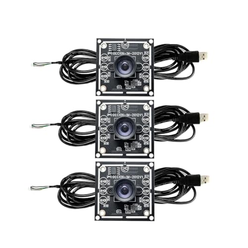 3PCS OV9732 Camera Module 100 Degree 1MP 1280x720 0fps Face Detection Image Capture Webcam USB Free Driver Manual Focus, with 2 Meter Cable for WinXP/7/8/10