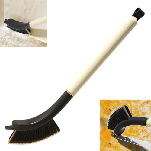 Versatile Cleaning Brush Hard Bristles Corners Cleaning Brush - 1 Piece, Colour Combination Yellow and Black, Joint Brush Bathroom, Can Be Used for Cleaning Tight Crevices Dead Ends