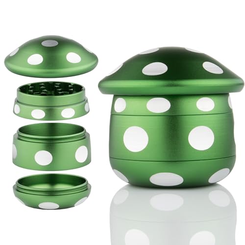 Viberium Metal Grinder 1.8 Inch - Herb Grinder, 4 Piece Grinders, Crusher Green