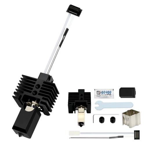 3D Printer Extruder Upgraded Version 2.0 Hotend for Bambu Labs P1P/P1S ,with Ceramic Heater and Cartridge Thermistor Black For P1P/P1S
